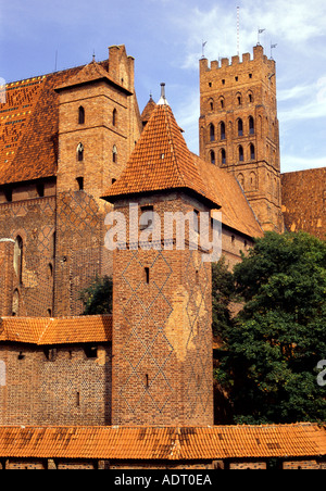 Le Château de Marienburg Malbork Pologne Banque D'Images