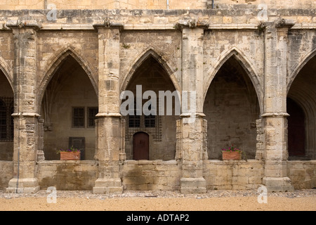 Cloître de la cathédrale de St Nazaire, Béziers, Hérault, Languedoc-Roussillon, France Banque D'Images