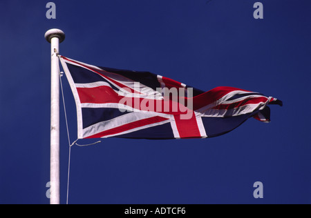 Union Jack flag flying Banque D'Images