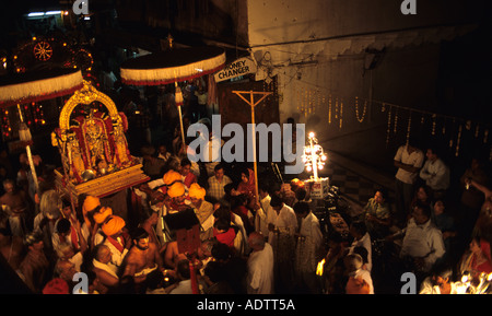 Procession hindoue en Inde Pushkar Banque D'Images