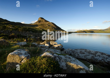 Cregennen Llynnau lacs Bryn Brith gwynedd Snowdonia National Park au nord du Pays de Galles crépuscule soir Banque D'Images