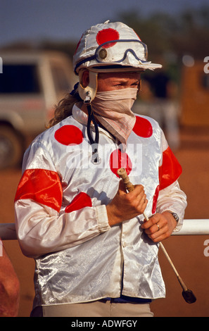 Femme jockey, outback Australie Banque D'Images