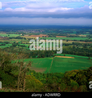 Vue nord sur campagne de Chanctonbury Ring sur South Downs près de Worthing West Sussex England Banque D'Images