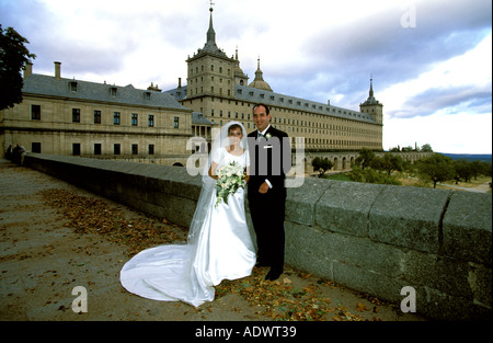 Palais et le monastère de San Lorenzo de El Escorial Banque D'Images