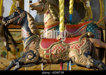 Les chevaux du Carrousel de la Place de la Concorde Paris France Banque D'Images