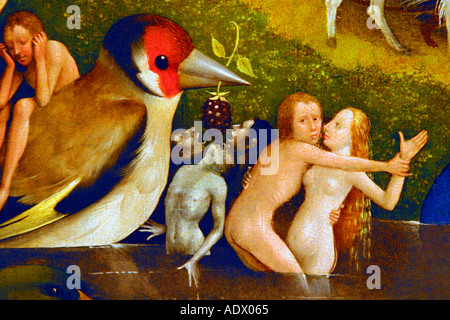 Jardin des délices terrestres, Hieronymus Bosch, Musée du Prado, Museo Nacional del Prado, Madrid, Espagne, Europe Banque D'Images