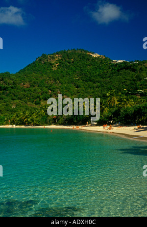 Les gens, les touristes, Pelican Beach, Saint Barthelemy, St Barth, Caraïbes, Antilles, France Banque D'Images