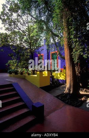 Musée Frida Kahlo, Coyoacan, Mexico, District Fédéral, Mexique Banque D'Images