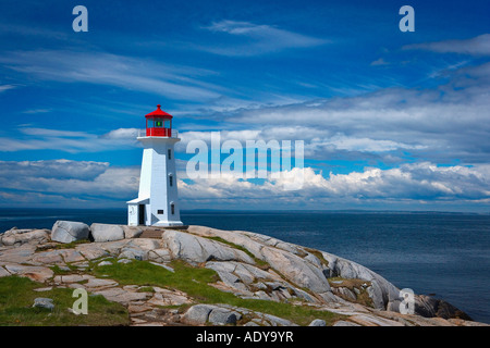 Le phare sur la Colline parlementaire, Peggy's Cove, Nova Scotia, Canada Banque D'Images