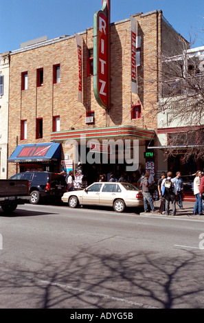 La 6ème rue Austin Texas sxsw ritz blender Banque D'Images