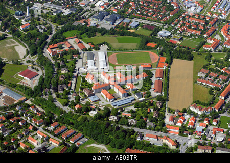 Terrain de sport et la prison, la prison de Hitler, l'Allemagne, Bavière, Oberbayern, Upper Bavaria, Landsberg am Lech Banque D'Images