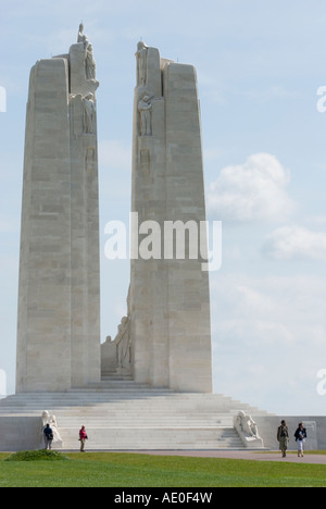 Le Canadian Memorial sur le dessus de la crête de Vimy. Banque D'Images