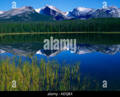 Réflexions montagne Rocky Mountain National Park, Colorado USA par Willard Clay/Dembinsky Assoc Photo Banque D'Images