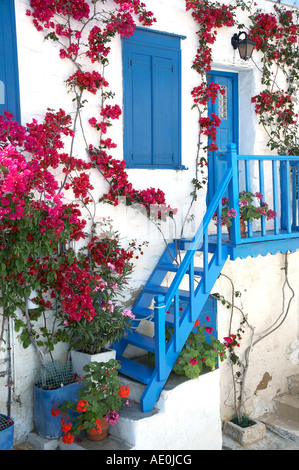 Détail de chambre à Ano Syros Banque D'Images