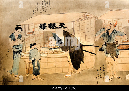 Artisan au travail par Kuwagata Keisa 1764 1824 Japon Tokyo Museum période Edo du 19e siècle Banque D'Images