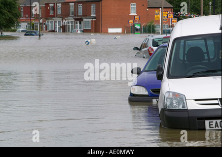 Les inondations au bar sans frais près de Doncaster, dans le Yorkshire du Sud, UK Banque D'Images