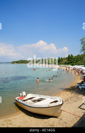 Kalogria sur la péninsule de Sithonia, sur la péninsule de Chalcidice en Grèce Banque D'Images