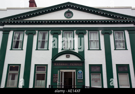 Le Masonic Hall à Lunenburg, Nova Scotia Canada Banque D'Images
