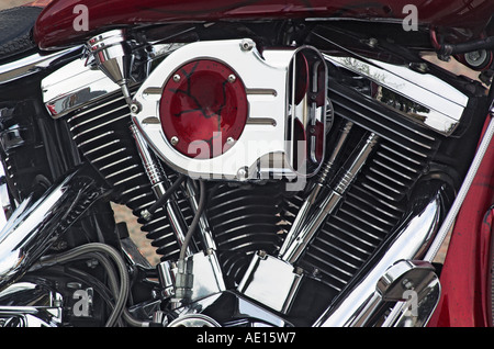 Détail d'un moteur de Harley Davidson Banque D'Images