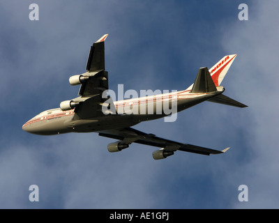 Avion de l'aviation civile de transport commercial de passagers Boeing 747 d'Air India jumbo jet Banque D'Images