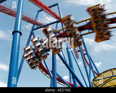 Six Flags Superman à sensations fortes Banque D'Images