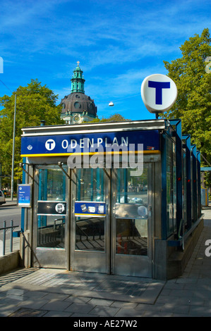 Sortie de Tunnelbana station Odenplan UE à Stockholm en Suède Banque D'Images