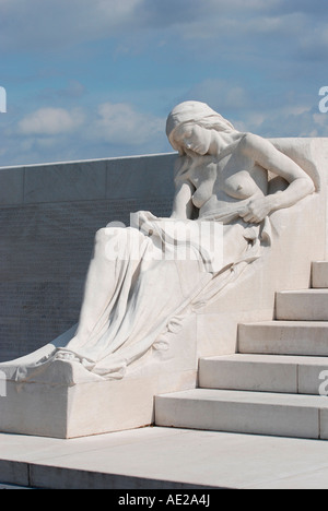 Le Canadian Memorial sur le dessus de la crête de Vimy. Banque D'Images