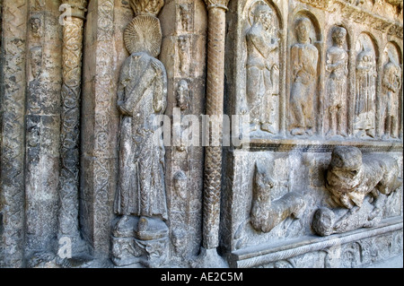 Église Santa-MARIA - RIPOLL - Catalogne - Espagne Banque D'Images