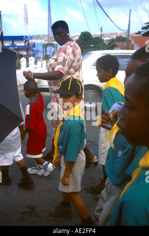 Tobago Trinité-Procession du Corpus Christi Louveteaux Banque D'Images