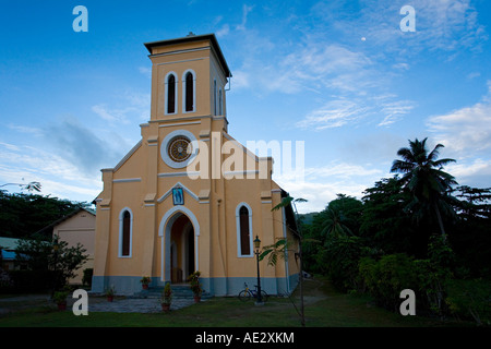 Église sur La Digue, Seychelles Banque D'Images