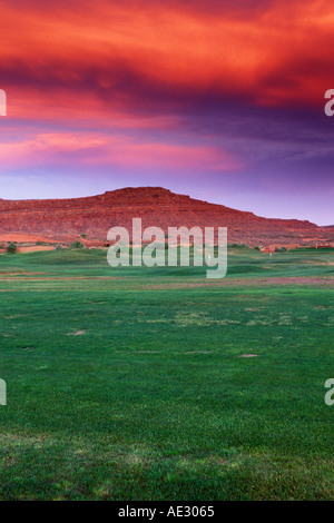 St George, Utah, Entrada at Snow Canyon, coucher du soleil Banque D'Images