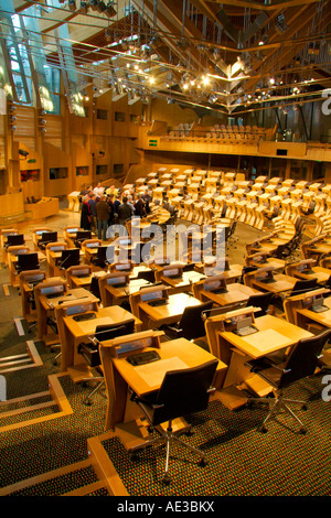 Chambre principale du Parlement écossais Edinburgh UK Banque D'Images