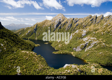 Norwest Lac Parc National de Fiordland ile sud Nouvelle Zelande aerial Banque D'Images