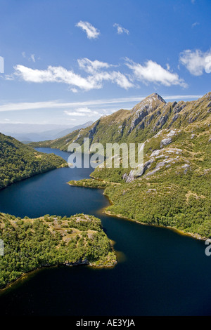 Norwest Lac Parc National de Fiordland ile sud Nouvelle Zelande aerial Banque D'Images