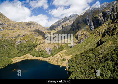 Norwest Lac Parc National de Fiordland ile sud Nouvelle Zelande aerial Banque D'Images