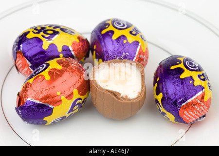 Cadburys Creme oeufs de pâques Banque D'Images
