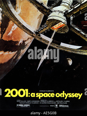 2001 L'Odyssée de l'espace poster pour Kubrick s classic de 1968 Banque D'Images