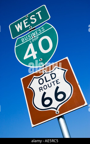 L'historique Route 66 Sign Texas USA Banque D'Images