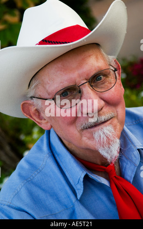 Portrait d'un Cowboy au Texas, USA Banque D'Images