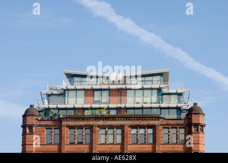 Penthouse moderne sur le dessus de l'Angleterre Manchester Old Mill Banque D'Images