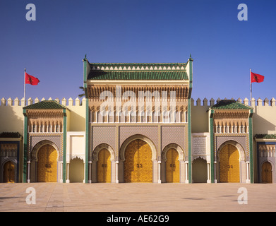 Maroc Fès Dar El Makhzen Palais Royal Banque D'Images