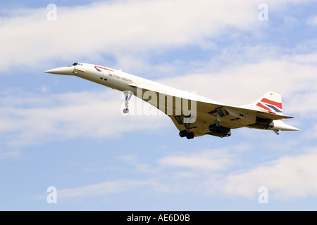 Concorde en vol, British Airways Banque D'Images