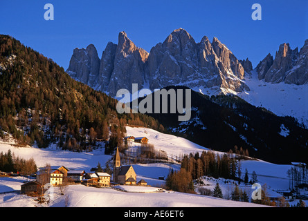 Europe Italie Dolomites, Val Di Funes Banque D'Images