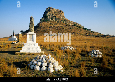 En 1879, bataille Isandlwana Anglo zulu war dans le Kwa Zulu Natal, Afrique du Sud Banque D'Images