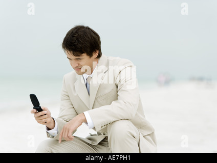 Couple sur la plage Banque D'Images