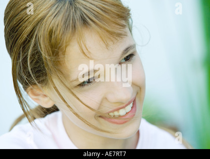 Girl smiling together, portrait, close-up Banque D'Images