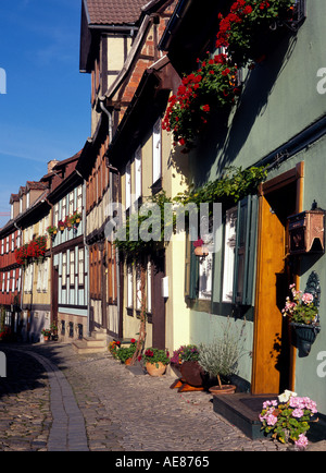 Maisons en rangée, Saxe, Allemagne, Europe Banque D'Images