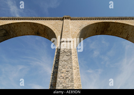 Viaduc de chemin de fer, Le Blanc, Indre, France. Banque D'Images