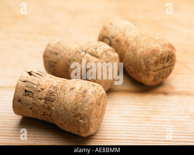 Les bouchons de champagne sélection Banque D'Images