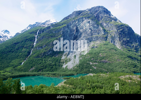 Ramnefjellet Lovatnet ci-dessus près de Loen Stryn Sogn og Fjordane Norvège Banque D'Images